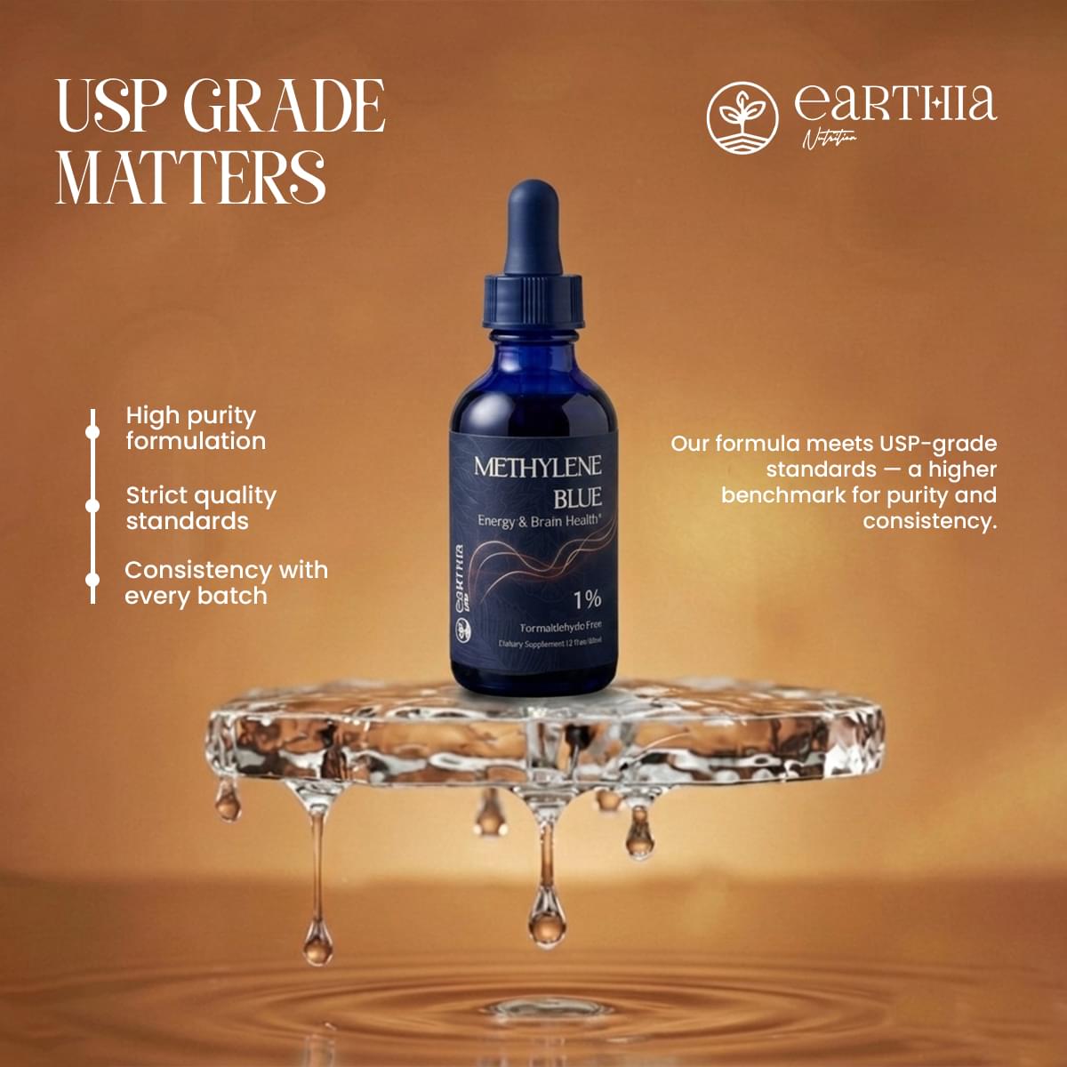 Earthia Methylene Blue supplement lifestyle photo