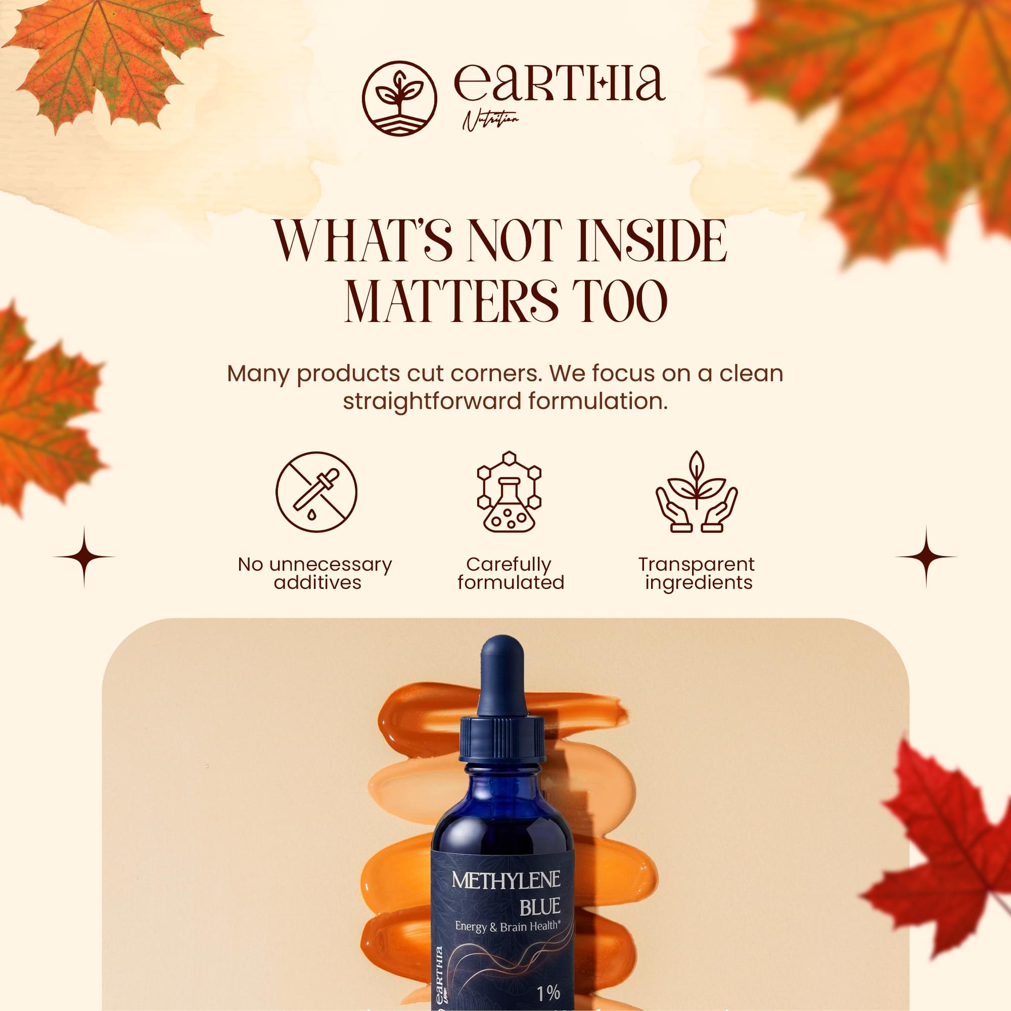 Earthia Methylene Blue supplement lifestyle photo