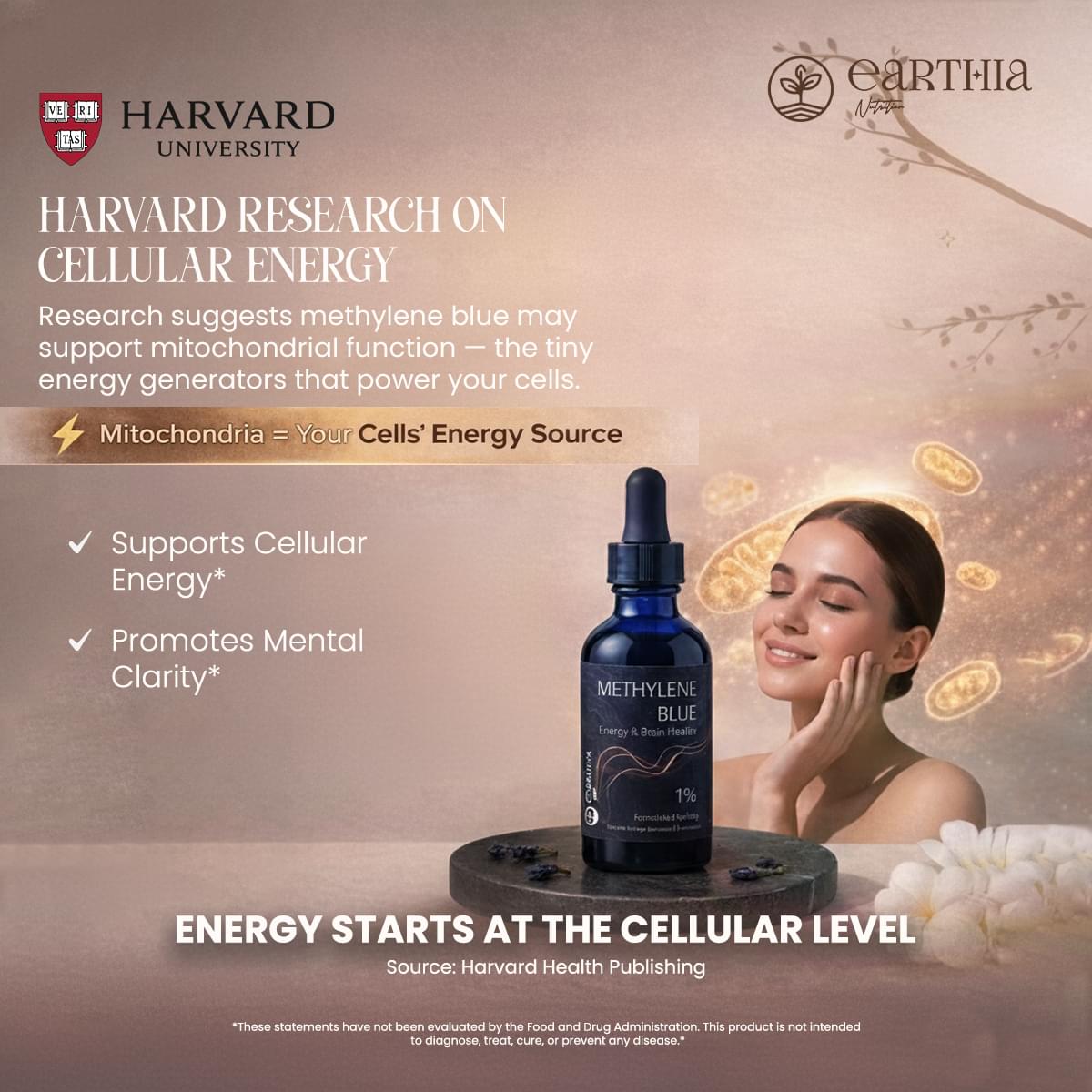 Earthia Methylene Blue supplement lifestyle photo